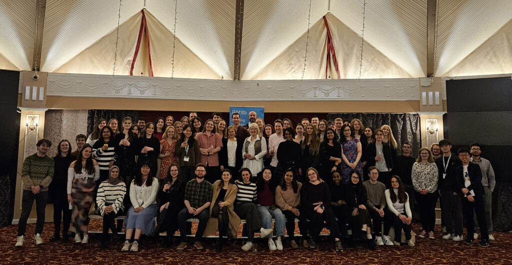 The group of students and MRS representatives gathered for a photograph at the drinks reception